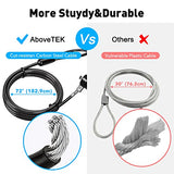 iPad Lock Security Cable w/Adhesive Plates, 6Ft Keyless 4 Digit Combination Tablet Lock Kit
