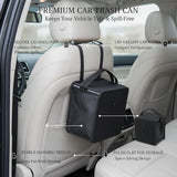 Syyavrrta 1 Pack Car Trash Can with Lid, Foldable Oxford Cloth Auto Garbage Bin