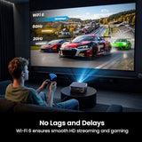 HAPPRUN 3000 ANSI Lumens Outdoor Projector with Official Google TV