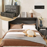 Queen Murphy Bed with Charging Station Large Storage Drawer