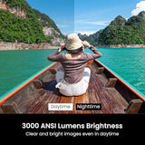 HAPPRUN 3000 ANSI Lumens Outdoor Projector with Official Google TV
