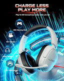 NUBWO Wireless Gaming Headset for PS5/PS4, PC, Laptop, Mac, 20ms Low-Latency, 80Hr, Zero Interference, PS5 Headset with 2.4GHz USB/Type-C, 7.1 Surround Sound, Bluetooth Gaming Headphones with Mic