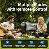 Outohome 5200BTU Portable Camping Air Conditioner For Tent Outdoor and Indoor Use,400W Low Power for RV,Truck,Van and Car Cooling (Dark Silver)