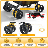 Single-Hand Fold, Collapsible Utility Trolley Cart for Groceries, Laundry, Camping & Pet Traveling