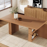 70.8" Dining Table for 6 8 10, Modern Dining Room Table with Storage, Wood Kitchen Table with Fluted Legs, Dinner