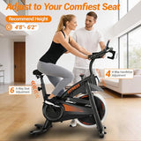 CURSOR FITNESS Exercise Bike, Brake Pad Stationary Bike for Home with Exclusive App, Stationary Bikes for Home with 300 lb Weight