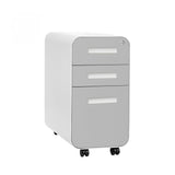 Laura Davidson Furniture Stockpile Slim 3-Drawer Mobile File Cabinet with Lock - Under Desk Metal Filing Cabinet, Legal/Letter File Folders, Wheels & Stationary Feet, Assembled