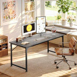 PRAISUN 55 Inch Computer Desk, Home Office Desk with Spacious Desktop