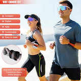 INDEPANDIA Wrist Ankle Weights for Women & Men, 2lbs Adjustable Weighted Bangles to Boost Calorie Burn & Strength, Arm & Leg Weights, White & Red
