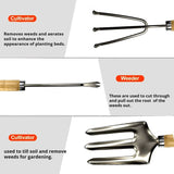 Gardening Tools Garden Tool Set, Stainless Steel Heavy Duty with Non-Slip Grip, Storage Tote Bag, Outdoor Hand Tools