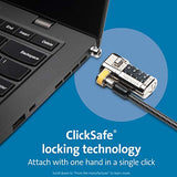 Kensington ClickSafe® Combination Laptop Lock for Wedge-Shaped Security Slot