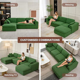 KISLOT 138" Boneless Cloud Couch,Sectional No Assembly Required