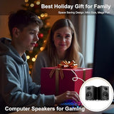 Computer Speakers, 60W Powered Bluetooth Desktop Speakers for PC, Stereo Sound with Bass