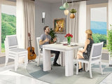 Luxe by East West Furniture X12X2-00W-27-13 Pieces Extendable Dining Set Includes a Rectangle Xtenczar Dining Table and 12 Light Gray
