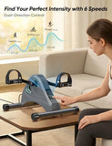 LUBBYGIM Mini Exercise Bike, Under Desk Bike Pedal Exerciser for Seniors & Physical Therapy, Electric Motorized Foot Pedal Machine