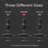 BenQ Zowie EC2-CW Wireless Ergonomic Gaming Mouse for Esports | Enhanced Receiver | 24-Step Scroll Wheel | Driverless | Matte Black Coating | Medium Size