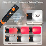LifeZoom Neck Reading Light, Rechargeable Book Light for Reading at Night, 660nm Red Light & White Modes, Flexible 360° Bendable, Lightweight for Reading, Travel, Eye Care, Better Sleep & Recovery