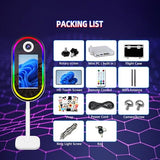Aookely Oval Magic Mirror Photo Booth Machine with Instant Printer, 21.5inch
