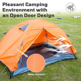 Camping Tent 2 Person Waterproof Portable Instant Tent with 1-Minute Setup Lightweight Tent for Beach Outdoor Travel Backyard Orange
