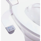 Brondell Bidet Attachment for Toilet SS-250 SimpleSpa Fresh Water Spray with Adjustable Water Pressure Side Arm Control, Slim Bidet Sprayer, Silver Knob (Dual Nozzle)