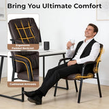 Waiting Room Guest Chair Set of 4, 500lbs Leather Ergonomic Office Desk Reception Chair No Wheels