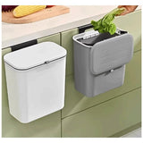 SKJFODVC Kitchen Wall-Mounted Trash Can Toilet Door Suspension Hanging Paper Basket Classification Storage Bin