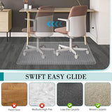 Office Chair Mat for Carpets, Clear Computer Desk Chair Mat for Low Carpeted Floors (30'' x 48'' Rectangle)