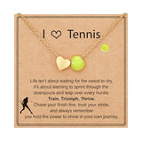 ESPVO Tennis Necklace Gifts for Girls Stuff Accessories Sports Jewelry Ages 8-12 12-14 Teen Girl Team Women Mom Coach Player Things Items