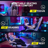 GTPLAYER Gaming Chair, Computer Office Chair with Pocket Spring Cushion, Linkage Armrests and Footrest, High Back Ergonomic