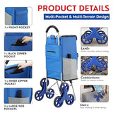 uper Loading Stair Climber 220 lbs Capacity, Grocery Foldable Trolley with Extra Large