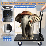 Push Cart Dolly, Moving Platform Hand Truck with 360 Degree Swivel Silent Wheel