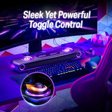 OXS Thunder Pro Gaming Soundbar with 5.1.2 Dolby Atmos Surround Sound System, Built-in Woofer, Bluetooth Multi-Connection, 3 Pro Gamer Modes, Sleek Toggle Design, for Pcs and Gaming Consoles
