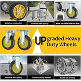 Foldable Heavy-Duty Flatbed Platform Cart with 360° Rotating Wheels for Moving