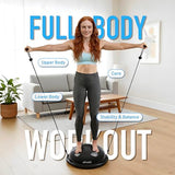 Ativafit Balance Ball Half Exercise Ball Balance Trainer Inflatable Yoga Ball for Home Gym Workouts Core Strength Fitness Half Ball with Resistance Bands, Pump, Support to 660 lbs (Massage Black)