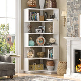 Baffle, Freestanding L Shaped Display Shelf Stand for Home Office, Living Room, Bedroom, Kitchen