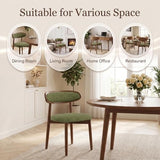 Wooden Dining Chairs set of 6, Farmhouse Dinner Chairs with Curved Back
