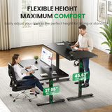Electric Standing Desk Adjustable - 60x28 Inch Sit Stand Desk with 1 Inch Thick Tabletop