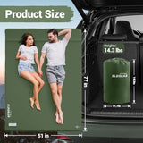 Elegear CumbreX™ Self Inflating Sleeping Pad, Built-in Electric Pump 3.15" Ultra-Thick Memory Foam Camping Mattress Pad with Pillow Double Sleeping Pad for Camping R-Value 9.5 Foam Camp Pad - Full