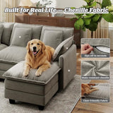 Ihanherry 107" Modular Sectional Cloud Sofa