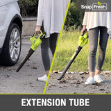 SnapFresh 20V Cordless Electric Leaf Blower - Lightweight with 2.0Ah Battery & Fast Charger, 2 Speed Modes for Lawn, Patio, Yard & Sidewalk Care