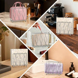 LWSFF Napkin Holder for Table, 2 Pack Modern Metal Napkin Holders for Paper Napkins & Kitchen Dining & Countertops, Cocktail Upright Napkin Holder Dispenser Suitable for All Room Decors (Silver)