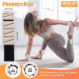BECOJADDE Ankle Weights Set of 2 (1 lb Each) Adjustable Wrist Weights for Women Men Wearable Arm Leg Weight for Pilates, Running, Walking, Workout, Yoga, Beige