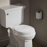 KOHLER 20455-0 Ridgewood Round Soft Close Toilet Seat, Quiet Close, Wood Toilet Seat, Home Essentials, White