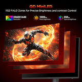 KOORUI 27 inch Mini-LED IPS Gaming Monitor, 200Hz 1ms, QHD 1440P HDR1000