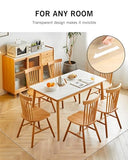 Area Mat for Hard Floor, 6'×9' Transparent PVC Area Rug for Home, Waterproof No Smell Protector for Dining Room