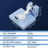 Fast Heating, Industrial Quality with Adjustable Pressure Industrial Digital Heat Press Machine Sublimation for T-Shirt, Light Blue
