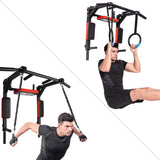 Luckyone Multifunctional Wall Mounted Pull Up Bar/Chin Up bar,Dip Station for Indoor Workout Supports to 440 Lbs Luckyone
