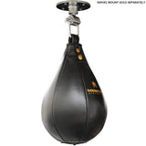Meister SpeedKills Leather Speed Bag w/Lightweight Latex Bladder - Black - Large (10.5" x 7") (26.7 cm x 17.8 cm)