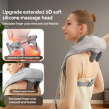 PERLEVI Neck and Shoulder Massager with Heat, Cordless Shiatsu Shoulder Massager for Pain Relief Deep Tissue, Rechargeable 6D Kneading Massage for Neck and Shoulde Pain, Gifts for Mom&Dad (Grey)