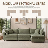 146.4'' Modular Sectional Couch Sofa with 2 Storage Ottoman
